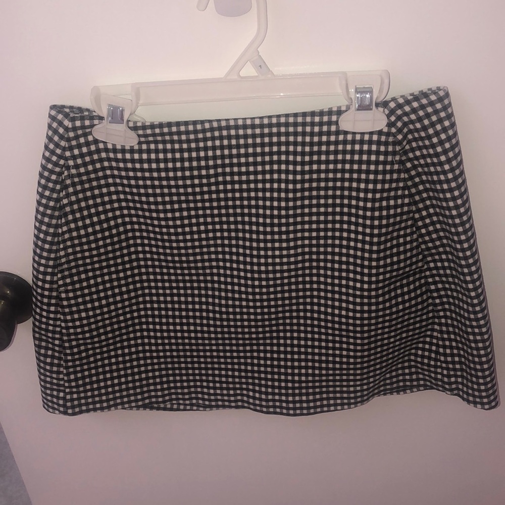 Gingham mini skirt